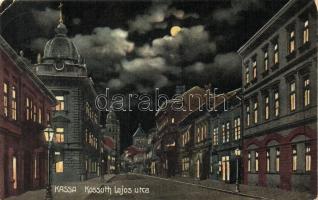 Kassa, Kosice; Kossuth Lajos utca, este / street at night  (EK)