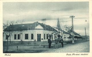 Mohol, Mol; Posta, Fő utca, kiadja Gödölley László / post office, main street