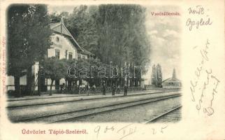 Tápiószele, vasútállomás, kiadja Hoffer Sámuel és fia (Rb)
