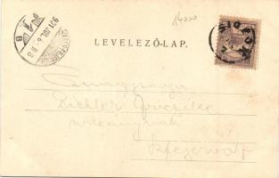 Siófok, vasútállomás, kiadja Ellinger Ede cs. és kir. udvari fényképész