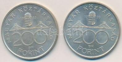 1993. 200Ft Ag "MNB" (2x) T:2