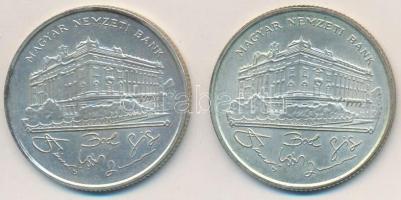 1993. 200Ft Ag "MNB" (2x) T:2 kis patina