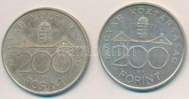 1994. 200Ft Ag "Deák" (2x) T:2 kis patina