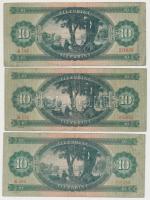 1949. 10Ft (3x) T:III,III-