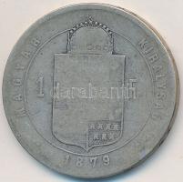 1879KB 1Ft Ag "Ferenc József / Középcímer" T:3