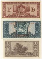 1945-46. 16db klf infla bankjegy T:I- (2x), T:II+ csak egyszer hajtott (11X), T:II (3x)