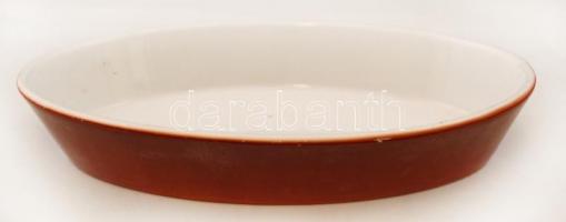 Zsolnay porcelán ovális tál, 2 db, kopásnyomokkal, jelzett, 22x13 és 25x15 cm