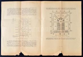 cca 1900 Ujabb terv az "Ujépület" területének rendezésére, külön lenyomat az "Építő I...