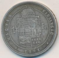 1881KB 1Ft Ag "Ferenc József / Középcímer" T:2-
Adamo M15