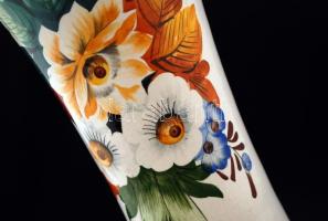 Kézzel festett padlóváza, hibátlan, jelzett, m: 50 cm