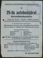 1937-49 Budapest Székesfővárosi Közlekedési RT. hirdetményei, 7db, 23x17cm