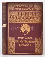 Stein Aurél: Ősi ösvényeken Ázsiában I. köt. Bp., é. n., Franklin. A Magyar Földrajzi Társaság Könyvtára. Enyhén kopottas kiadói egészvászon-sorozatkötésben. Több helyütt érvénytelen könyvtári pecsétekkel.