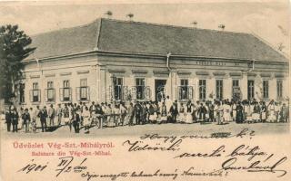 Végszentmihály, Lokve; Községháza, csoportkép / town hall, group picture (EK)