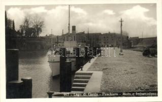 Peschiera del Garda, Lago di Garda, Molo e Imbarcadero / port, steamship (EK)