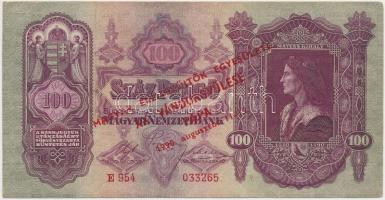 1930. 100P piros "Magyar Éremgyűjtők Egyesülete XX. Vándorgyűlése Pápa 1990. augusztus 11-12." felülbélyegzéssel T:III