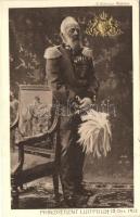 Prinzregent Luitpold / Luitpold, Prince Regent of Bavaria, obituary card, golden Emb. (EK)