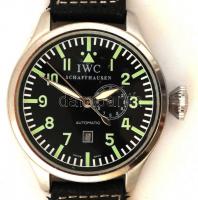 Automa karóra, replika(IWC Schaffhausen), bőr szíjjal, vízálló, működik