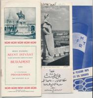 cca 1930-50 Budapesti idegenforgalmi kiadványok magyar és idegennyelven, különböző méretben és minőségben, cca 16db