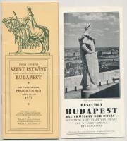 cca 1930-50 Budapesti idegenforgalmi kiadványok magyar és idegennyelven, különböző méretben és minős...
