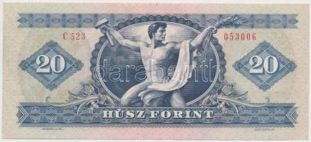 1975. 20Ft nyomdai papírránccal T:I-