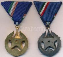 1951. "Közbiztonsági Érem" arany és ezüst fokozatai a rendőrség tagjai részére, zománcozot...