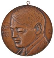 Tőrös Gábor (1934-) DN "Ady Endre születésének 100. évfordulója" egyoldalas öntött Br plakett füllel (117mm) T:2