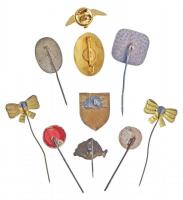 10db-os vegyes kitűző, jelvény tétel, közte ~1910-1920. "Brassói Római Katholikus Nőegyesület&q...