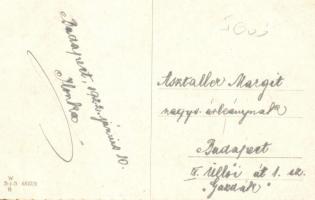 Italian art postcard. Smoking couple, W.S.S.B. 6522/2., s: Usabal