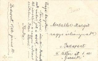 Italian art postcard. Smoking couple, W.S.S.B. 6522/1., s: Usabal