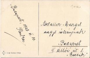 Lady with dog in the garden, W.S.S.B. L'art italien No. 6783/2., s: M. Santino