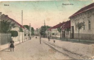 Déva, Magyar utca, kiadja Laufer Vilmos / street (EB)