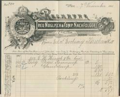 1901 Díszes szappan számla Bécsből