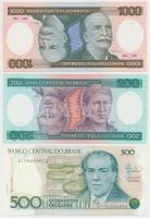Brazília ~1980-1990. 6db klf bankjegy T:I Brasil ~1980-1990. 6pcs of diff banknotes C:UNC
