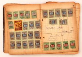 1929, 1945 Forgalmi adókönyv adóbélyegekkel, 2 db