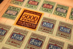 1929, 1945 Forgalmi adókönyv adóbélyegekkel, 2 db