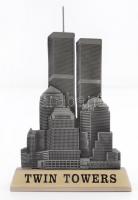 Twin Towers emlék levélfogó, fém, 15×10 cm