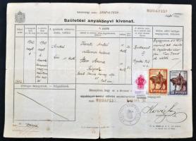 5 db okmánybélyeges okmány 1890-1943