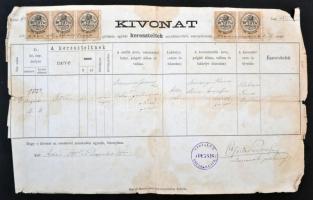 5 db okmánybélyeges okmány 1890-1943