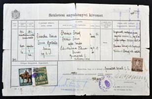 5 db okmánybélyeges okmány 1890-1943
