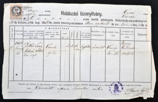 5 db okmánybélyeges okmány 1890-1943