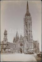 cca 1880-1900 Régi Budapesti fotók: Vígadó, Mátyás templom, Gellért hegy, 3db, 9x14cm