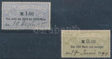 ~1894-1905 2 db német válóilletékbélyeg