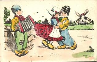 40 db RÉGI motívumlap, vegyes minőség; művész, virág, folklór / 40 old motive cards, mixed quality; ...