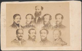 A Batthyány-kormány (1848) tagjai, fénynyomat, körbevágott, 6x9cm