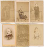 cca 1880-1900 Vegyes fotók miskolci hölgyekről és uraságokról Szinay és társa műterméből, keményhátú...