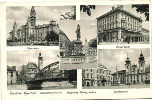 23 db RÉGI városképes képeslap, magyar városok, vegyes minőség / 23 old town view postcards, Hungari...
