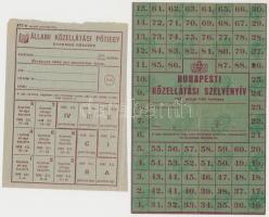 ~1941-1946. 7db vegyes élelmiszerjegy, közte "Állami közellátási pótjegy gyermek részére",...