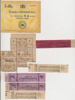 ~1940-1945. 10db-os vegyes élelmiszerjegy tétel, közte "Zsemlyeváltóutalvány", "Állam...