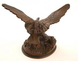 Turulmadár, bronz szobor, jelzés nélkül, m: 16,5 cm