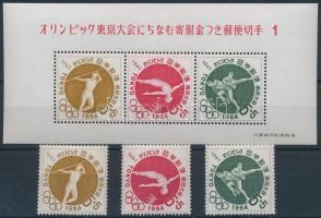1961/1964 Summer Olympics, Tokyo set + block, 1961/1964 Nyári Olimpia, Tokió sor + blokk